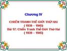 Bài 17. Châu Âu giữa hai cuộc chiến tranh thế giới (1918 - 1939)